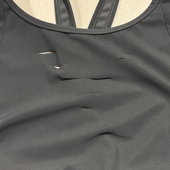 ALO Yoga Black Racerback Sports Bra - Picture 3 of 4